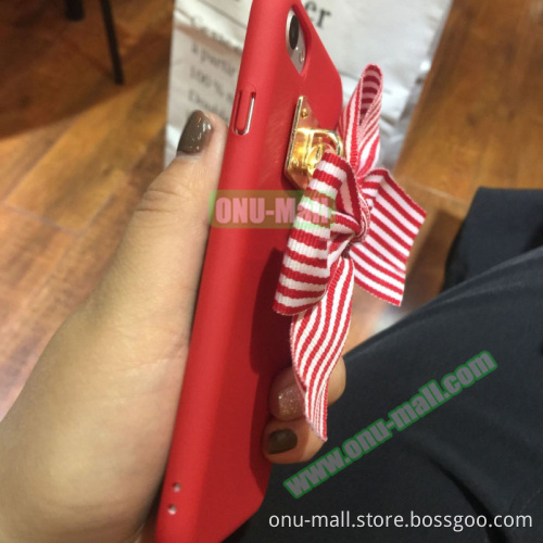 3D Red Bowknot Decoration Plastic Hard Case for iPhone 7 Case